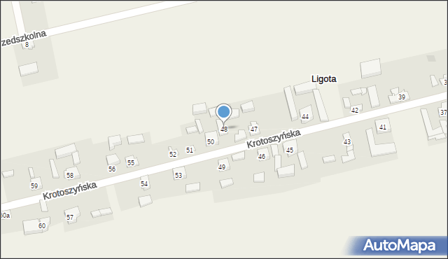 Ligota, Krotoszyńska, 48, mapa Ligota