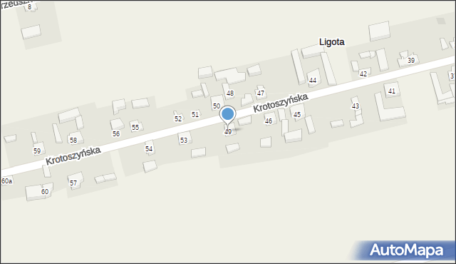 Ligota, Krotoszyńska, 49, mapa Ligota
