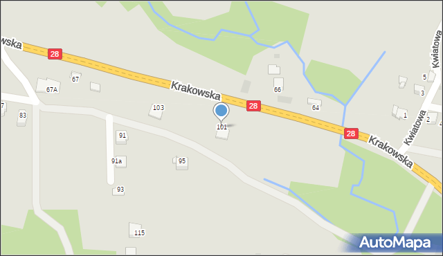 Limanowa, Krakowska, 101, mapa Limanowa