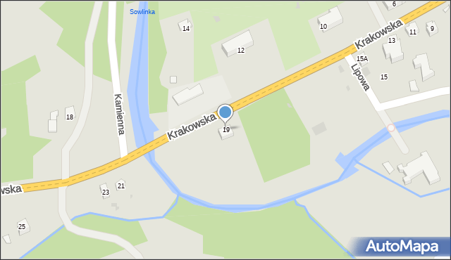 Limanowa, Krakowska, 19, mapa Limanowa