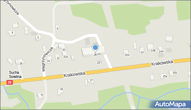 Limanowa, Krakowska, 26, mapa Limanowa