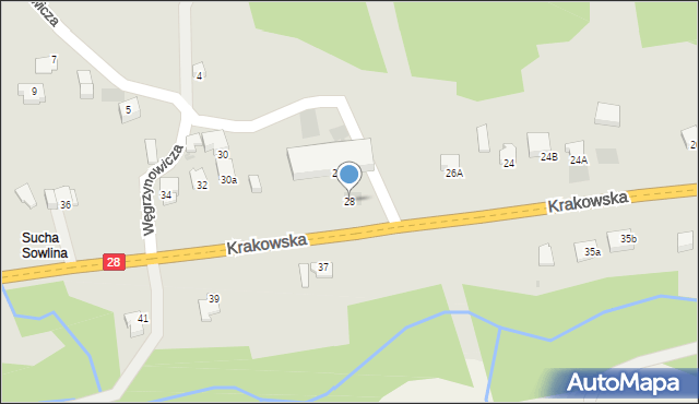 Limanowa, Krakowska, 28, mapa Limanowa