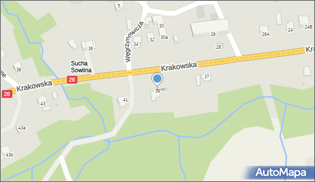 Limanowa, Krakowska, 39, mapa Limanowa