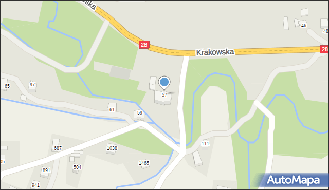 Limanowa, Krakowska, 57, mapa Limanowa