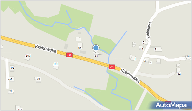 Limanowa, Krakowska, 64, mapa Limanowa