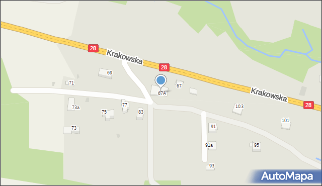 Limanowa, Krakowska, 67A, mapa Limanowa