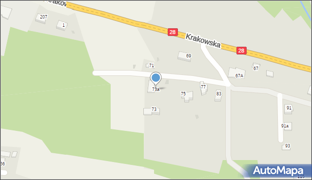 Limanowa, Krakowska, 73a, mapa Limanowa