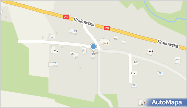 Limanowa, Krakowska, 83, mapa Limanowa