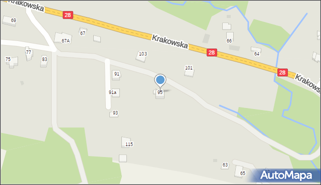 Limanowa, Krakowska, 95, mapa Limanowa