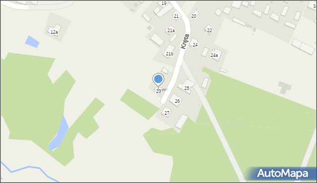 Lipsko, Kręta, 23, mapa Lipsko