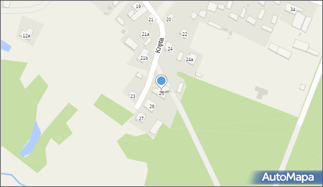 Lipsko, Kręta, 25, mapa Lipsko