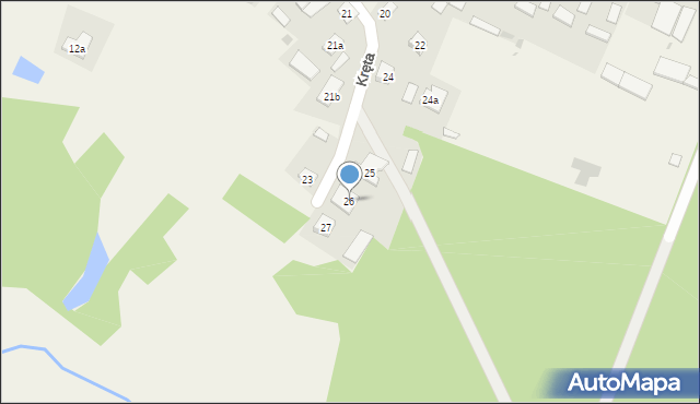 Lipsko, Kręta, 26, mapa Lipsko