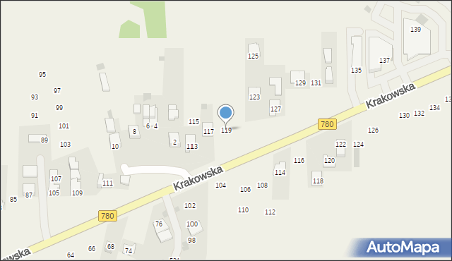 Liszki, Krakowska, 119, mapa Liszki