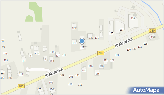 Liszki, Krakowska, 127, mapa Liszki