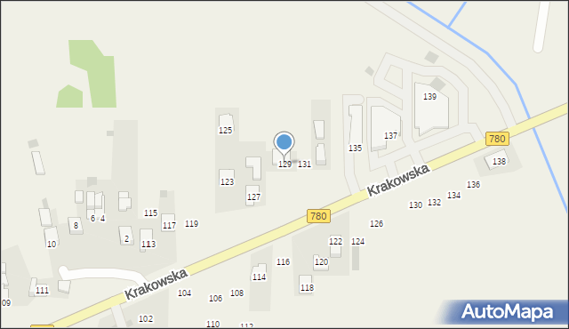 Liszki, Krakowska, 129, mapa Liszki