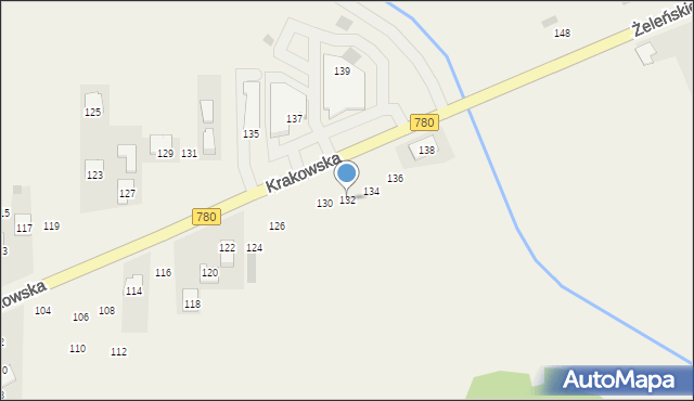 Liszki, Krakowska, 132, mapa Liszki