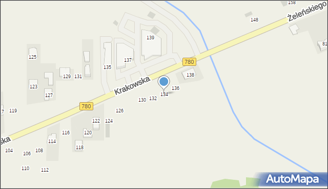 Liszki, Krakowska, 134, mapa Liszki