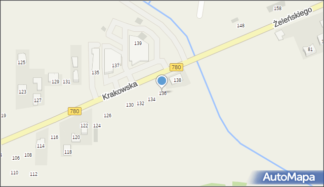 Liszki, Krakowska, 136, mapa Liszki