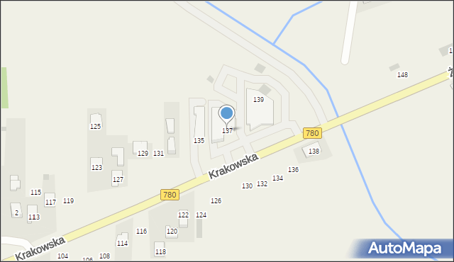 Liszki, Krakowska, 137, mapa Liszki