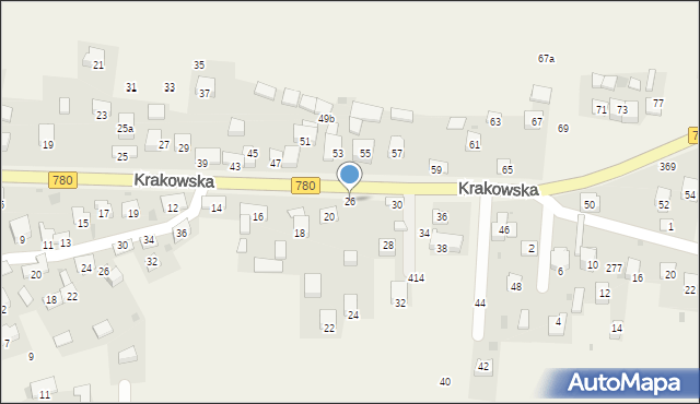 Liszki, Krakowska, 26, mapa Liszki