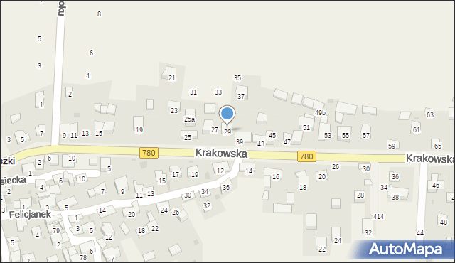 Liszki, Krakowska, 29, mapa Liszki