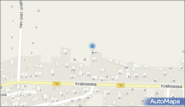 Liszki, Krakowska, 35, mapa Liszki