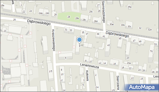 Łódź, Kraszewskiego Józefa Ignacego, 4, mapa Łodzi
