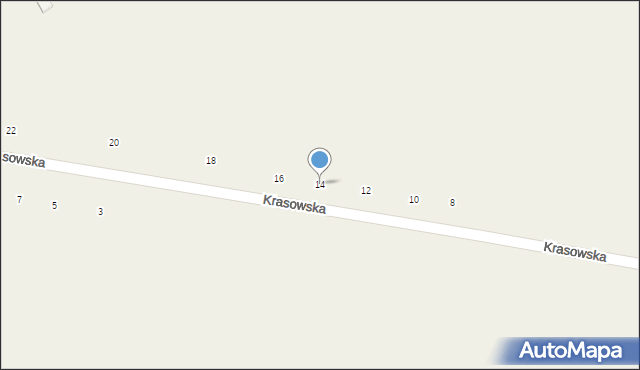 Łomazy, Krasowska, 14, mapa Łomazy