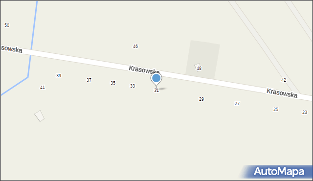 Łomazy, Krasowska, 31, mapa Łomazy