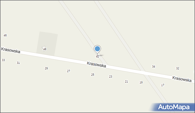 Łomazy, Krasowska, 42, mapa Łomazy