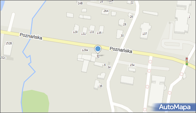 Łomża, Kraska, 32, mapa Łomży