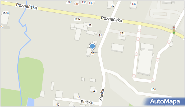 Łomża, Kraska, 36, mapa Łomży