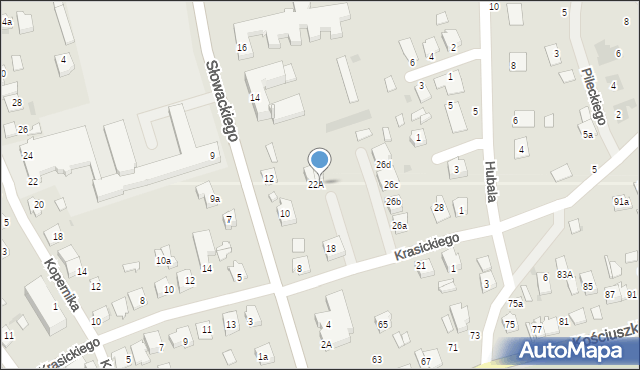 Lubaczów, Krasickiego Ignacego, bp., 22B, mapa Lubaczów