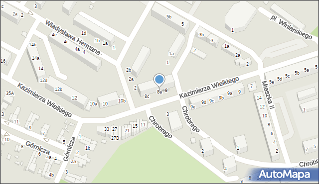 Lubań, Króla Kazimierza Wielkiego, 8a, mapa Lubań