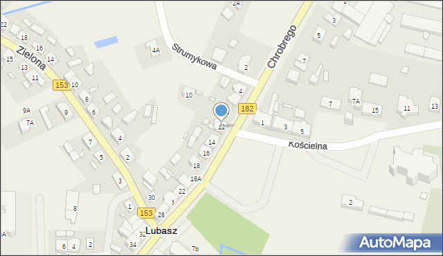 Lubasz, Króla Bolesława Chrobrego, 12, mapa Lubasz