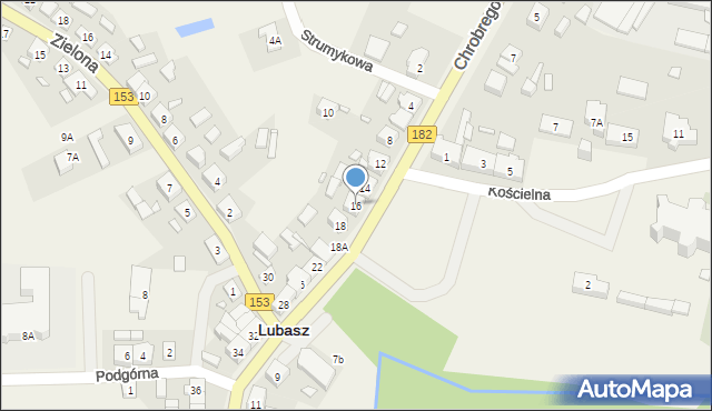 Lubasz, Króla Bolesława Chrobrego, 16, mapa Lubasz