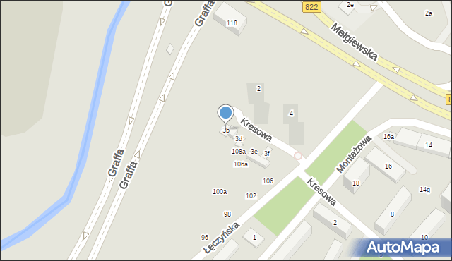 Lublin, Kresowa, 3b, mapa Lublina