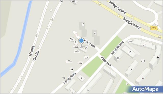 Lublin, Kresowa, 3e, mapa Lublina