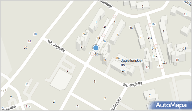 Lublin, Króla Władysława Jagiełły, 6a, mapa Lublina