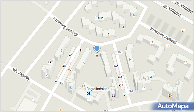 Lublin, Królowej Jadwigi, 5a, mapa Lublina