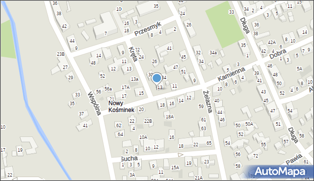 Lublin, Kręta, 36, mapa Lublina