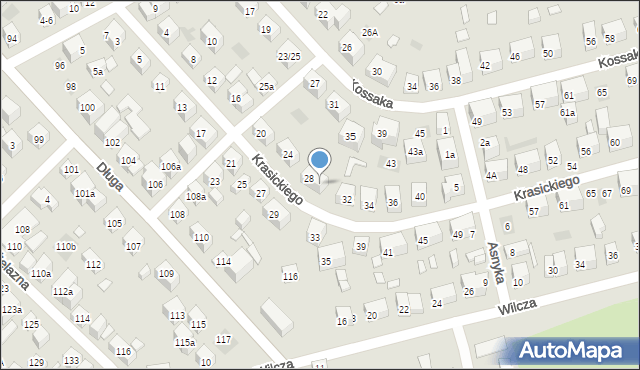 Lublin, Krasickiego Ignacego, bp., 30, mapa Lublina