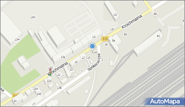 Lublin, Krochmalna, 10A, mapa Lublina