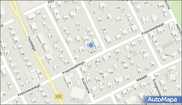Lublin, Kraszewskiego Józefa Ignacego, 19, mapa Lublina