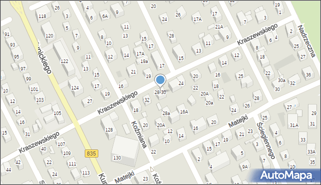 Lublin, Kraszewskiego Józefa Ignacego, 28-30, mapa Lublina