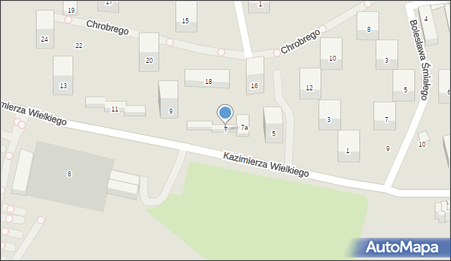 Lublin, Króla Kazimierza Wielkiego, 7, mapa Lublina