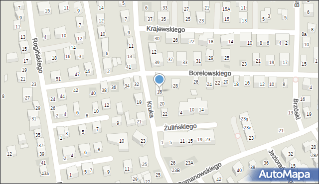 Lublin, Kruka Michała, gen., 18, mapa Lublina