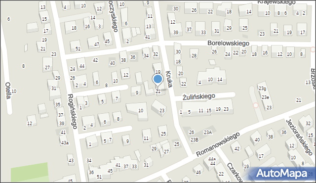 Lublin, Kruka Michała, gen., 21, mapa Lublina