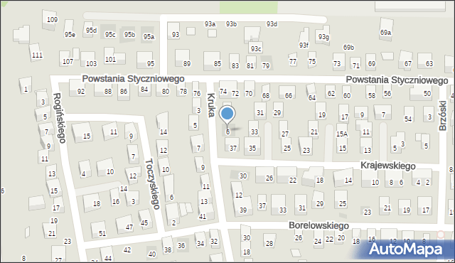 Lublin, Kruka Michała, gen., 6, mapa Lublina