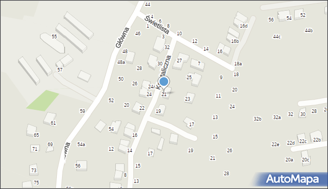 Lublin, Krystaliczna, 21, mapa Lublina